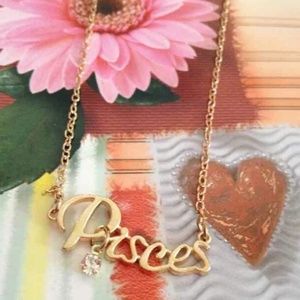 Pisces zodiac sign necklace